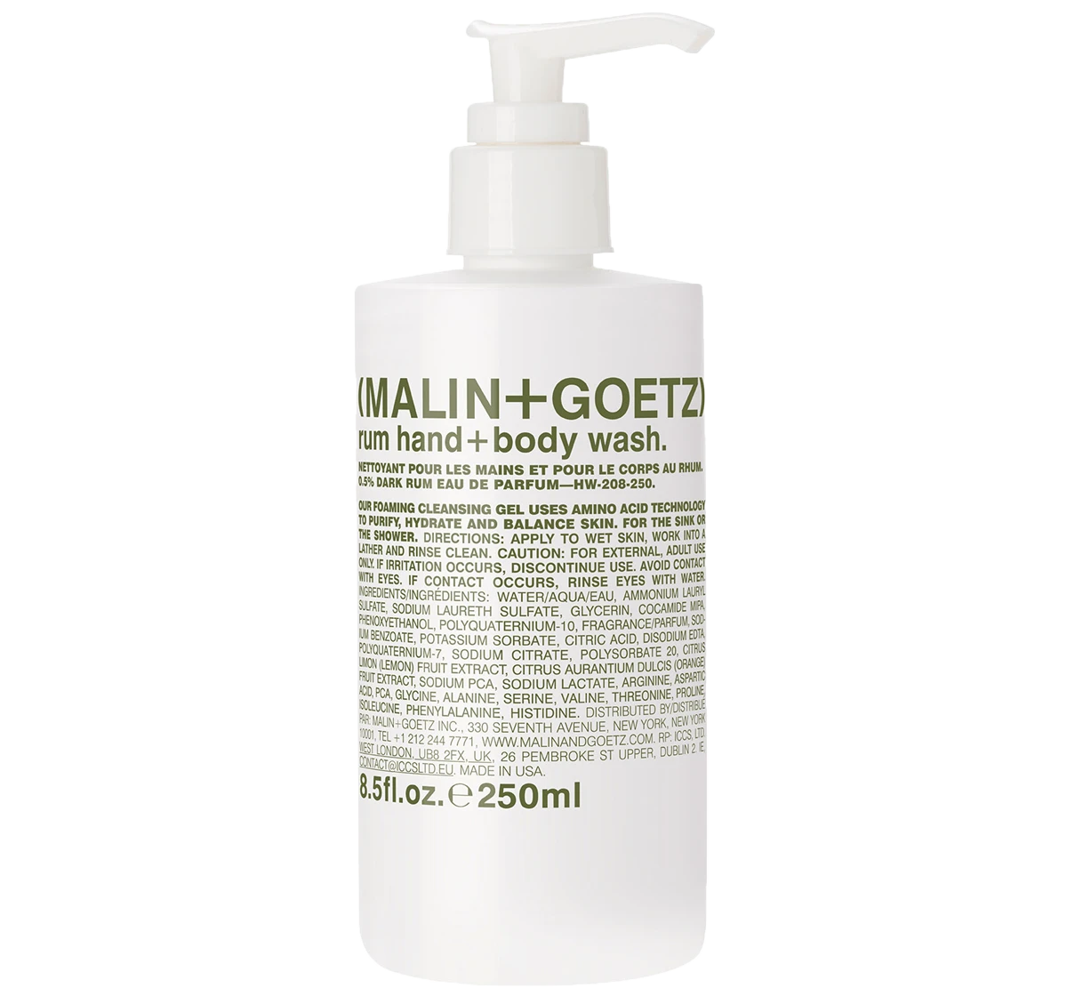 Malin + Goetz Rum Hand + Body Wash 2 Malin + Goetz Rum Hand + Body Wash – Image 2